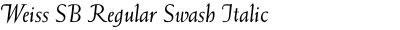 Weiss SB Regular Swash Italic